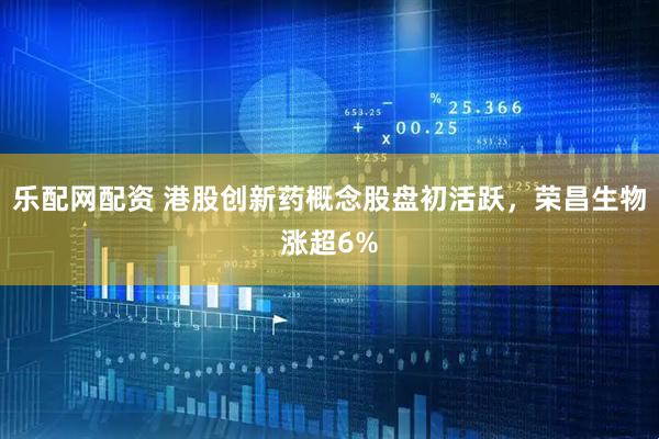 乐配网配资 港股创新药概念股盘初活跃，荣昌生物涨超6%